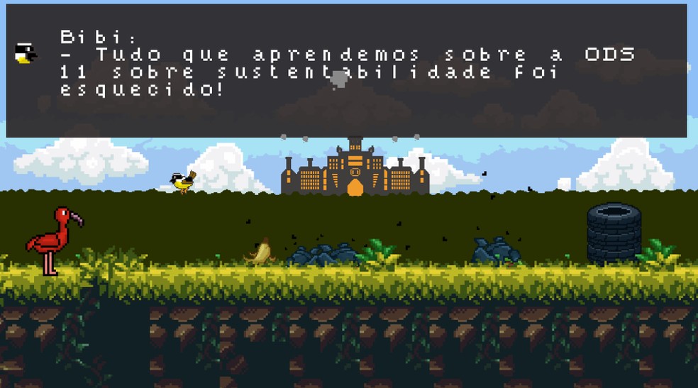 Intitulado "Guabi", o jogo tem como protagonista um guará, ave símbolo dos manguezais — Foto: Divulgação/IEMA