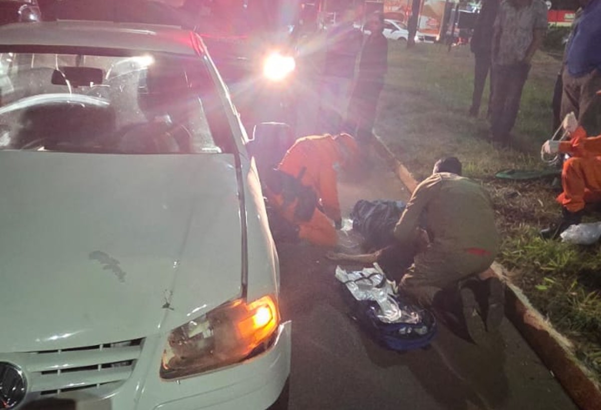 Mulher fica em estado grave ao ser atropelada em avenida de Campo Grande