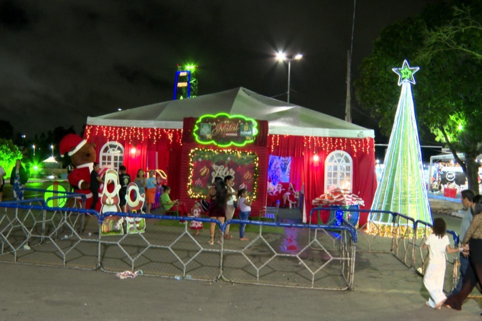 Casa do Papai Noel em Cuiabá é inaugurada após reportagem do g1 — Foto: TV Centro América