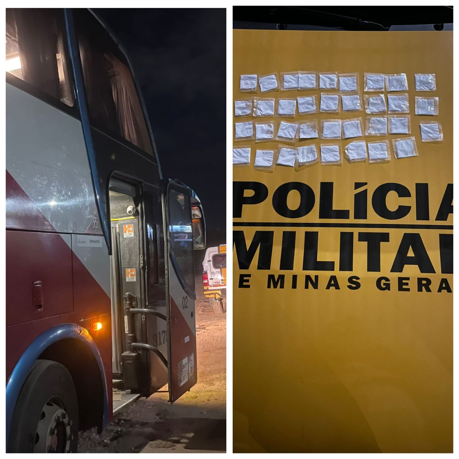 Polícia apreende encomenda com cocaína em ônibus na BR-135, em Montes Claros