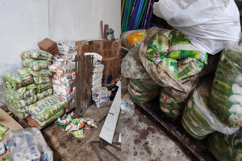Fiscalização interdita distribuidora e apreende 5 toneladas de produtos impróprios em Maceió — Foto: Vigilância Sanitária de Maceió