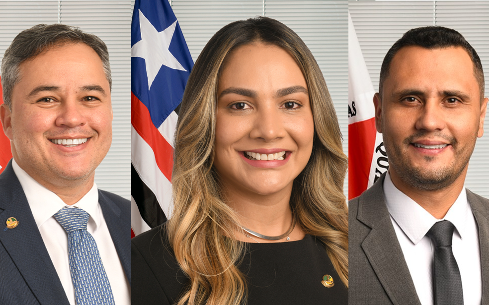 Efraim Filho (União Brasil-PB), Ana Paula Lobato (PDT-MA) e Cleitinho (Republicanos-MG) são os senadores mais jovens eleitos em 2022 — Foto: Divulgação/Senado