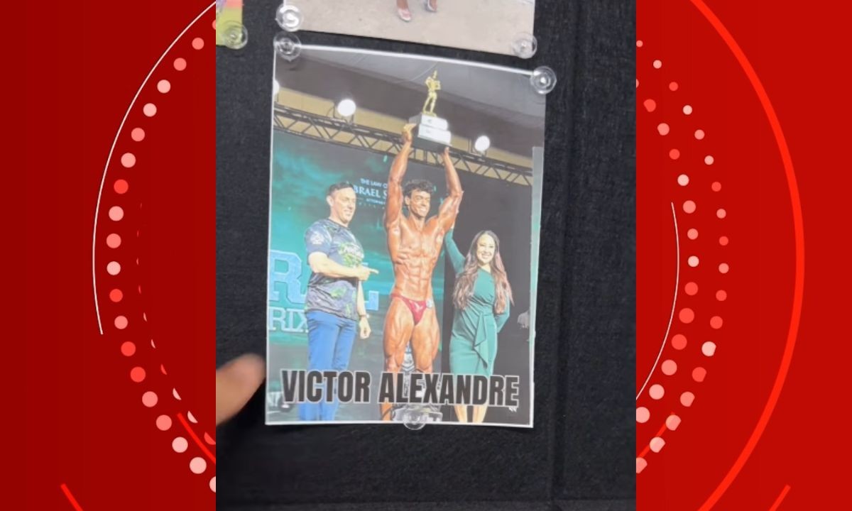Filho de Xanddy e Carla Perez se emociona com homenagem após vitória em competição de fisiculturismo 