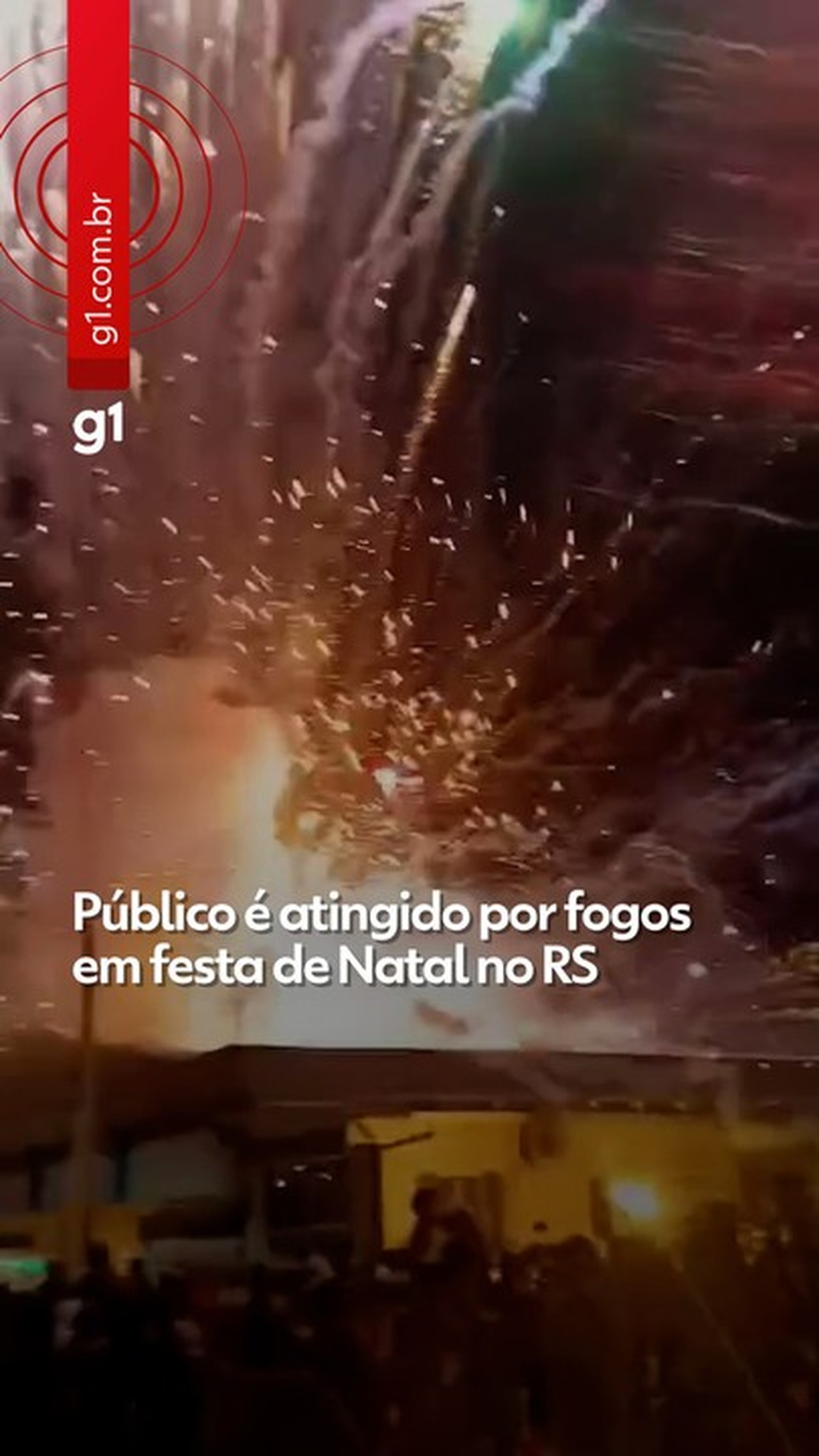 VÍDEO: Fogos de artifício atingem público durante evento de abertura da programação de Natal em Estação; há feridos