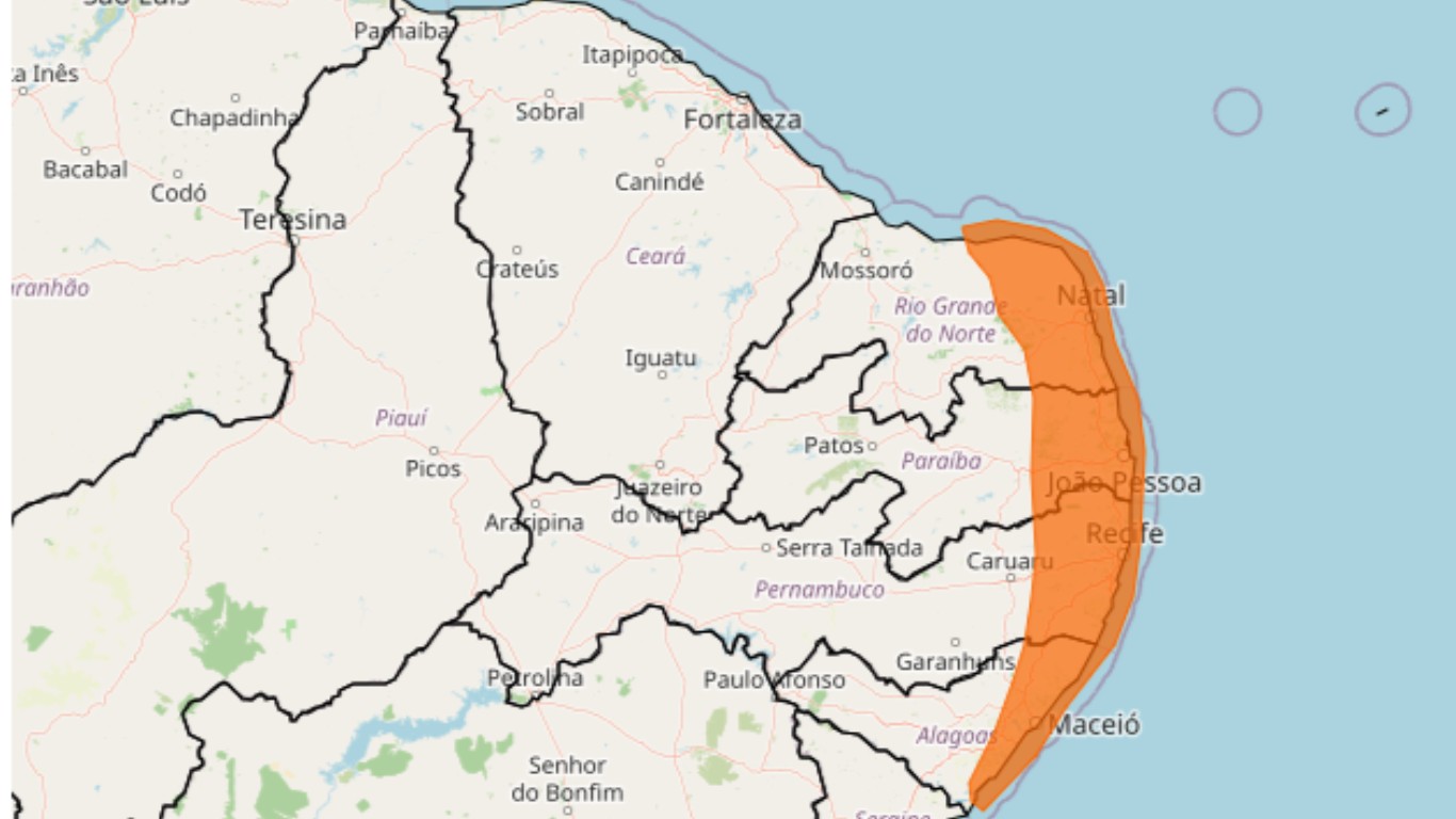 Alerta laranja: chuva intensa pode atingir interior de PE; veja cidades