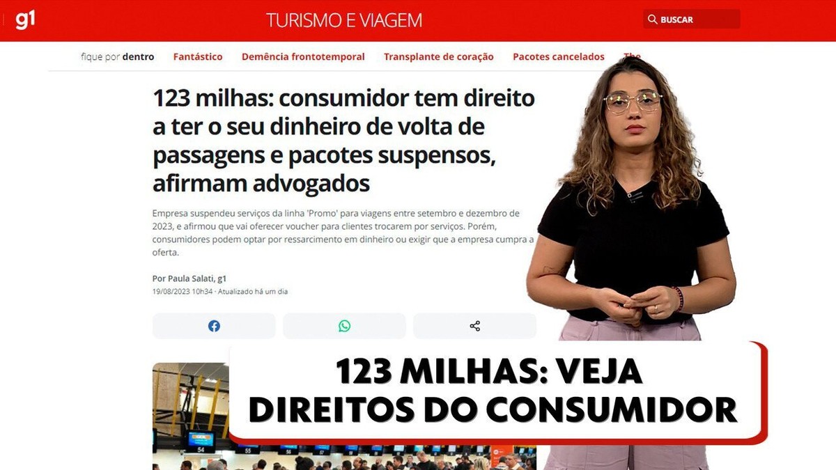 123 Milhas entra na mira do Ministério Público de SC após suspensão de pacotes e passagens