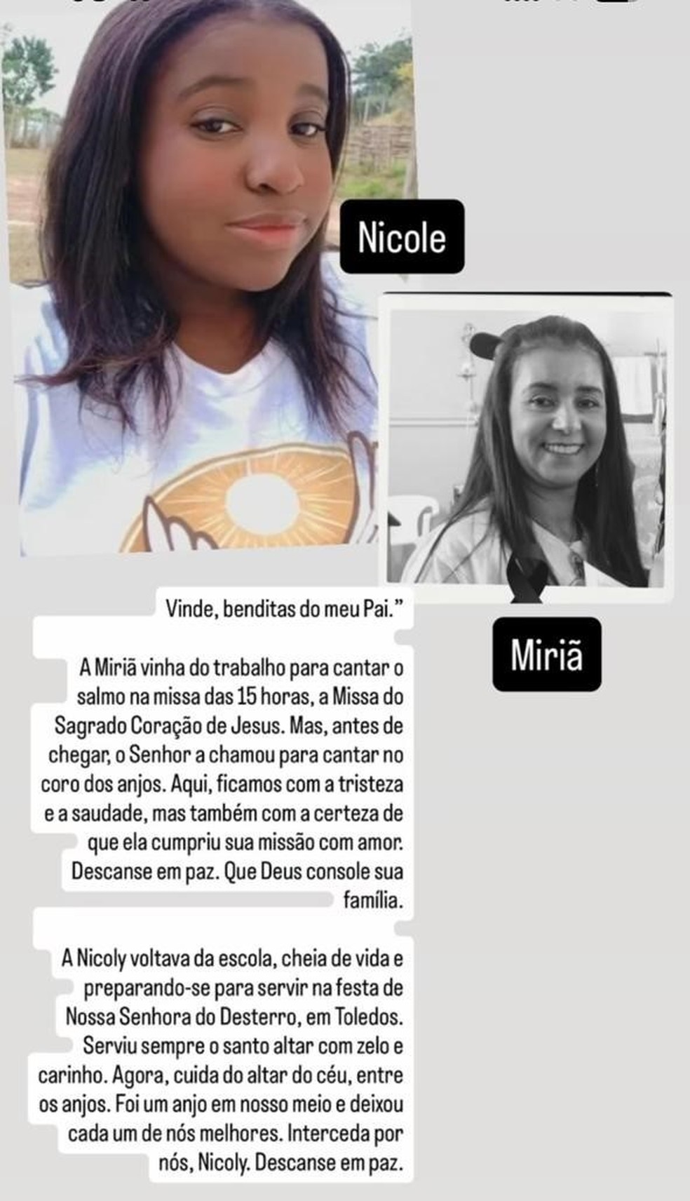 Vítimas de acidente na BR-040, em Juiz de Fora — Foto: Reprodução/Redes Sociais