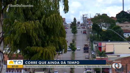 Inscrição do concurso público para Câmara de Vereadores de Dianópolis termina quarta (24)