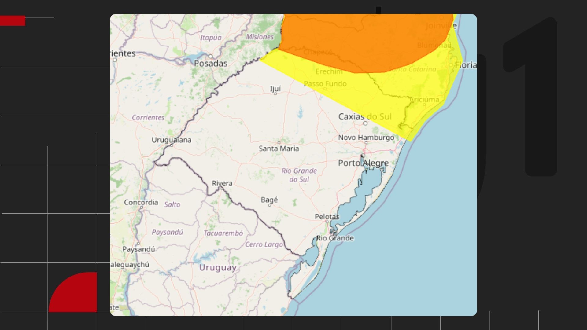 Com rio Uruguai acima da cota de inundação, RS tem aviso para novos temporais nesta terça; veja a previsão