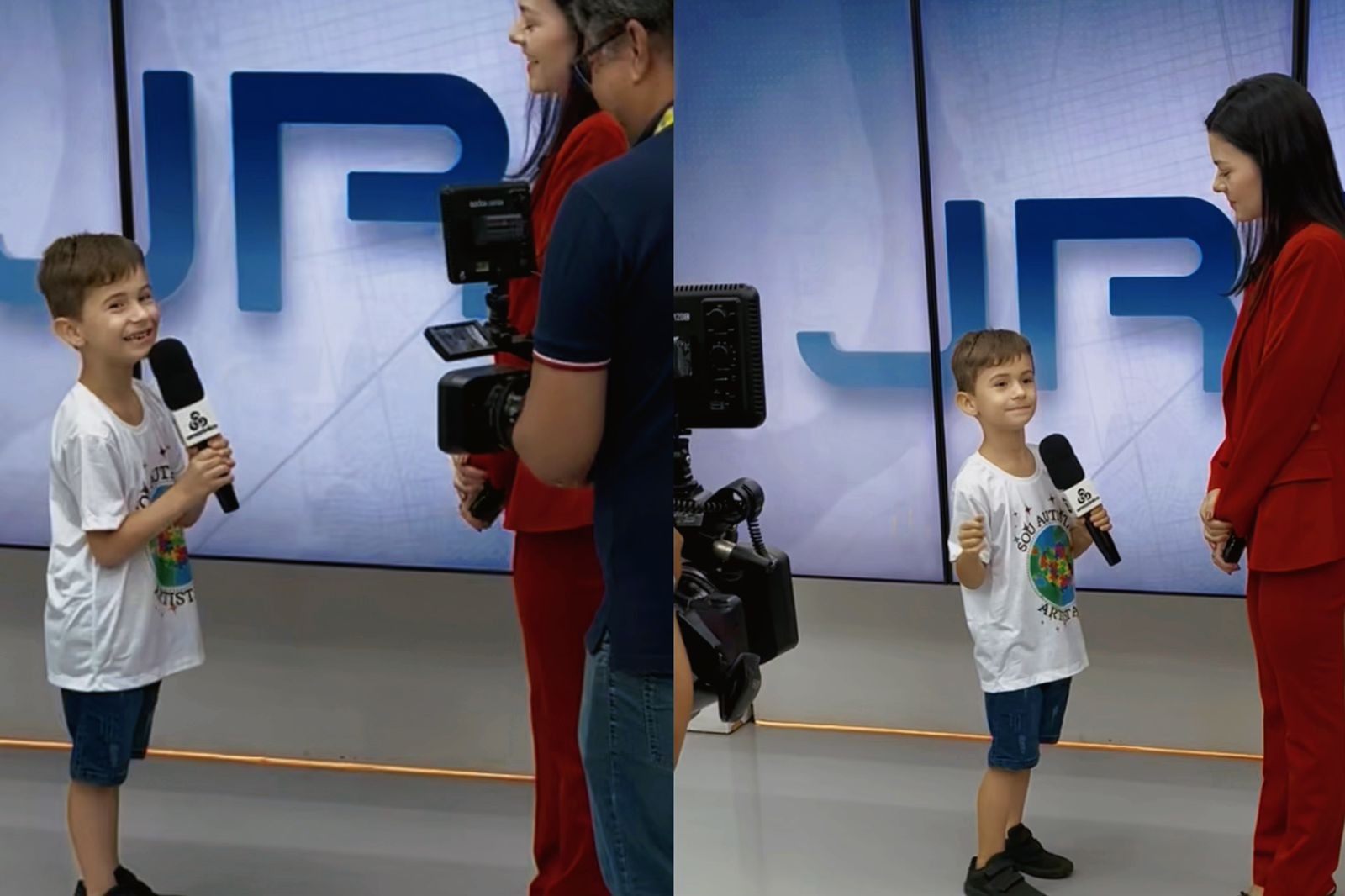 Com hiperfoco na TV Globo, menino autista realiza sonho de conhecer estúdio da afiliada em RO