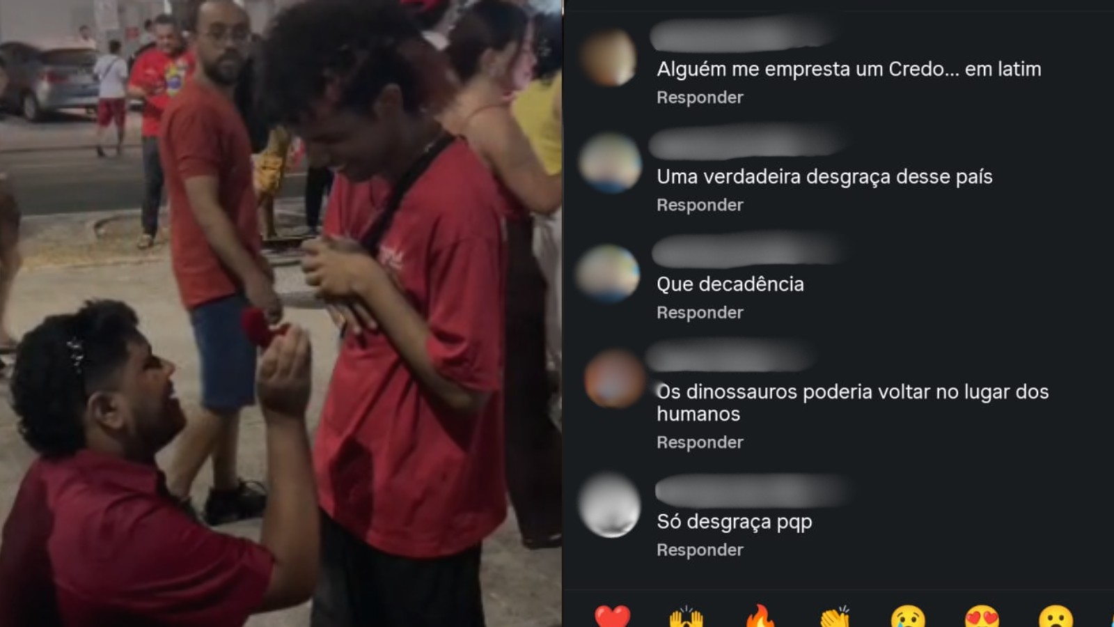 Casal denuncia ataques homofóbicos após pedido de casamento em ato político em Teresina