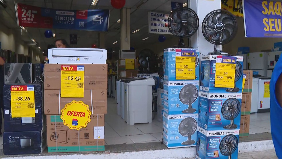 Plataforma de pesquisas mostra que aumento a procura por ar-condicionado e ventilador no RJ — Foto: Reprodução/TV Globo