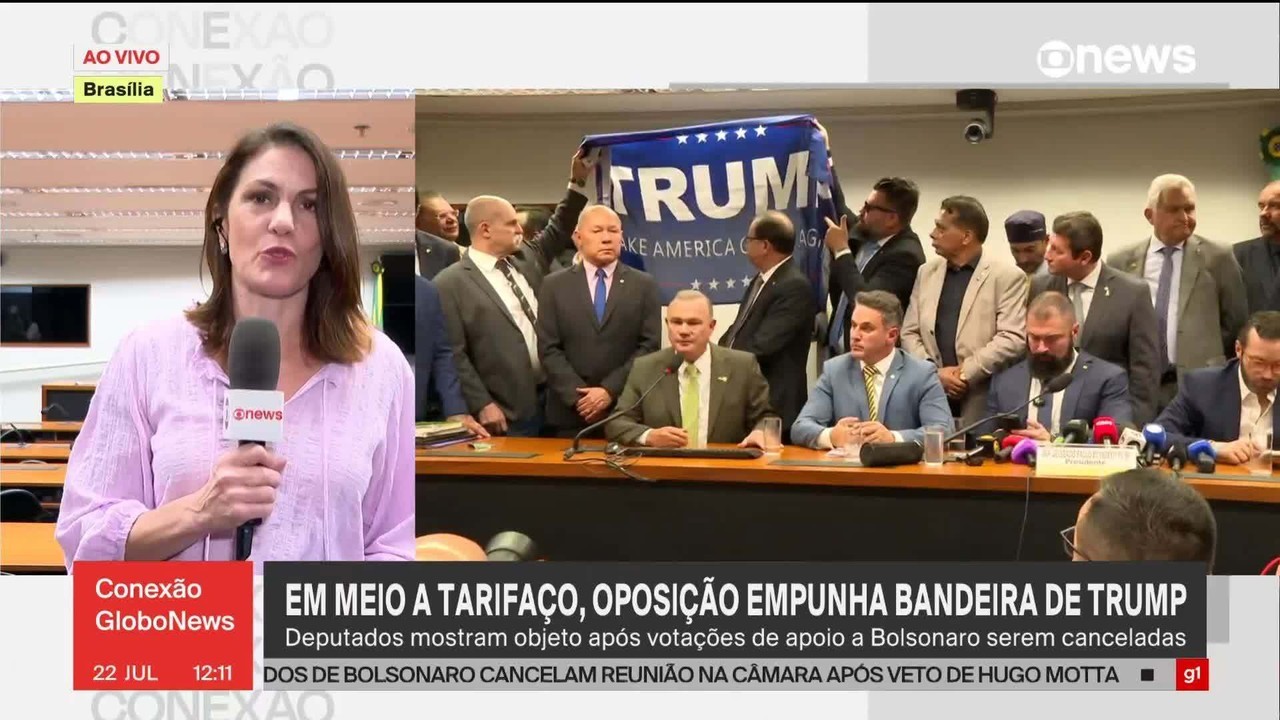 Bandeira de Trump cria mal-estar no PL, que tenta descolar direita da tarifa;  Eduardo Bolsonaro irrita líderes