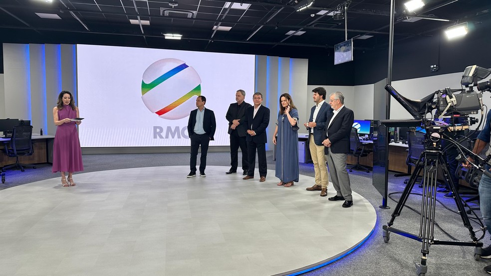 Em noite de festa, RMC inaugura novo estúdio redação da TV Morena — Foto: Lucas Oliver/ TV Morena