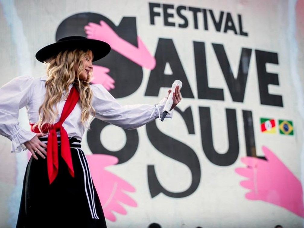 Luísa Sonza no Salve o Sul — Foto: Marcos Hermes/Divulgação