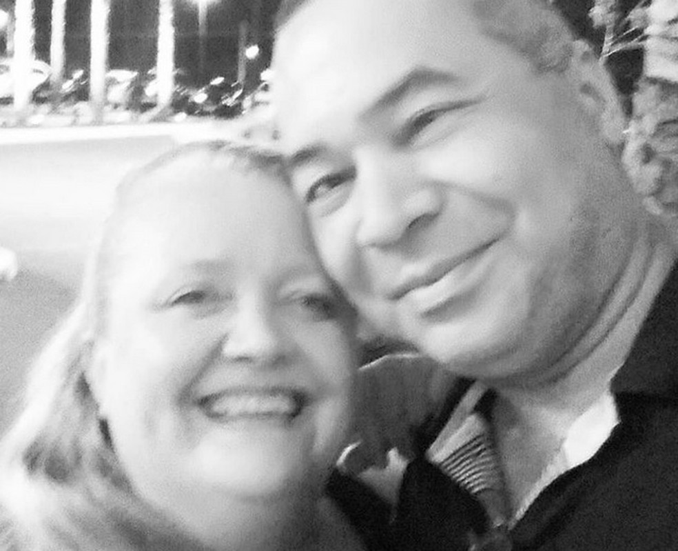 Advogada Maricélia Schlemper e o marido, José Benedito Alves de Carvalho, assassinado a tiros em frente ao Fórum de Maceió — Foto: Arquivo pessoal