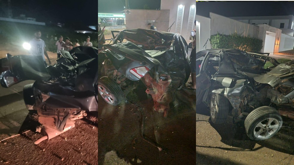 Adolescente morre e quatro ficam feridos após acidente com carro de cliente — Foto: Reprodução/redes sociais