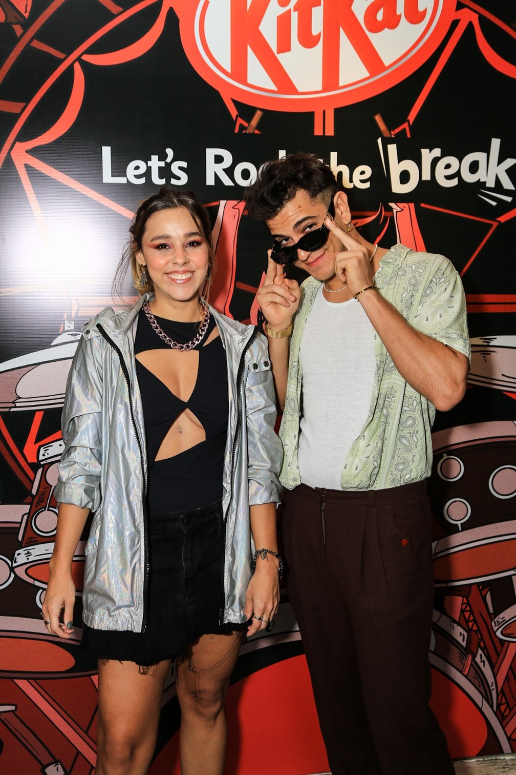 Thati Lopes e Victor Lamoglia no segundo dia de Rock in Rio 2022 — Foto: Victor Chapetta/Agnews