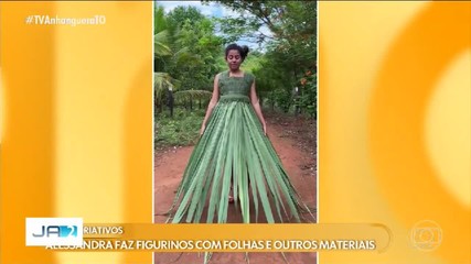 Influenciadora de Palmas mostra look sustentável temático no Encontro com Patrícia Poeta