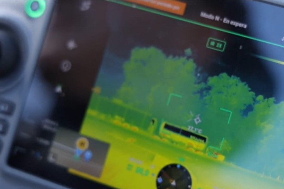 Drones e câmeras térmicas ajudam PRF a fiscalizar freios de caminhões em MT — Foto: TV Centro América