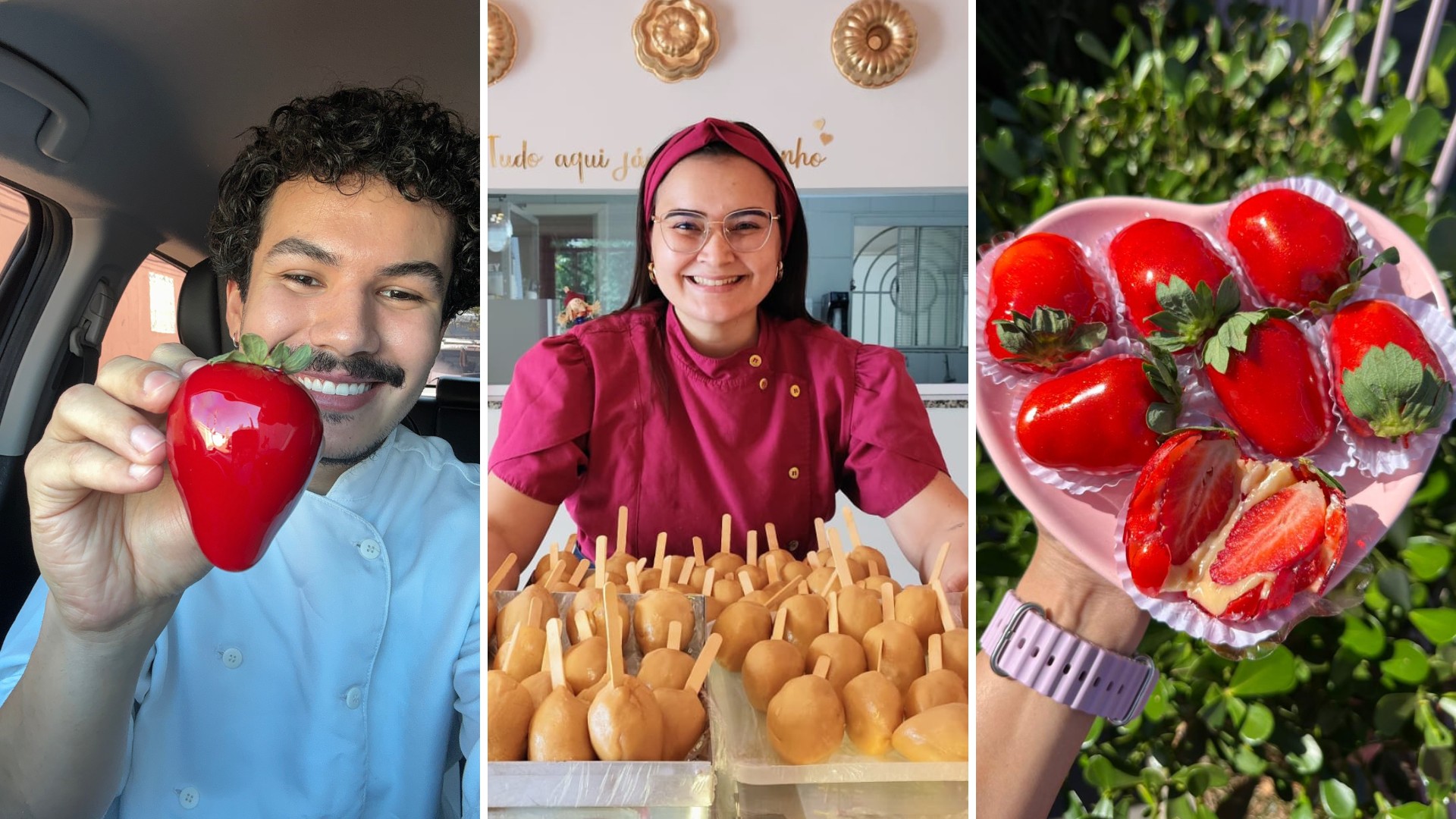 Após série de erros, confeiteira do interior de SP arranca risada de seguidores e acerta receita de Morango do Amor: ‘Quem prova, volta’