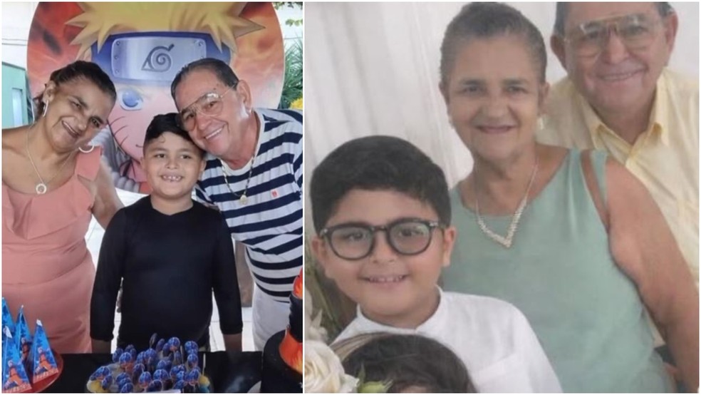 Avós e neto de 7 anos morreram em acidente na BR-222, em Sobral, no interior do Ceará. — Foto: Arquivo pessoal