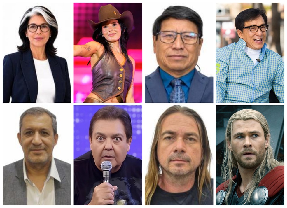 Parecidos ou não, candidatos usaram o nome de seus homônimos consagrados para tentar uma vaga de deputado federal ou estadual em São Paulo. — Foto: Reprodução/Redes Sociais