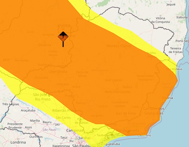 BH e outras 725 cidades de MG estão em aviso laranja para chuva intensa; veja lista