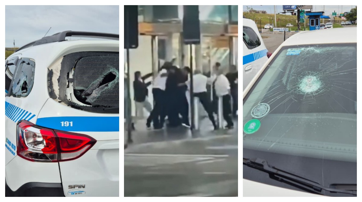 Taxistas têm carros vandalizados após briga no aeroporto de Guarulhos; cooperativa cita 'clima de guerra' no terminal