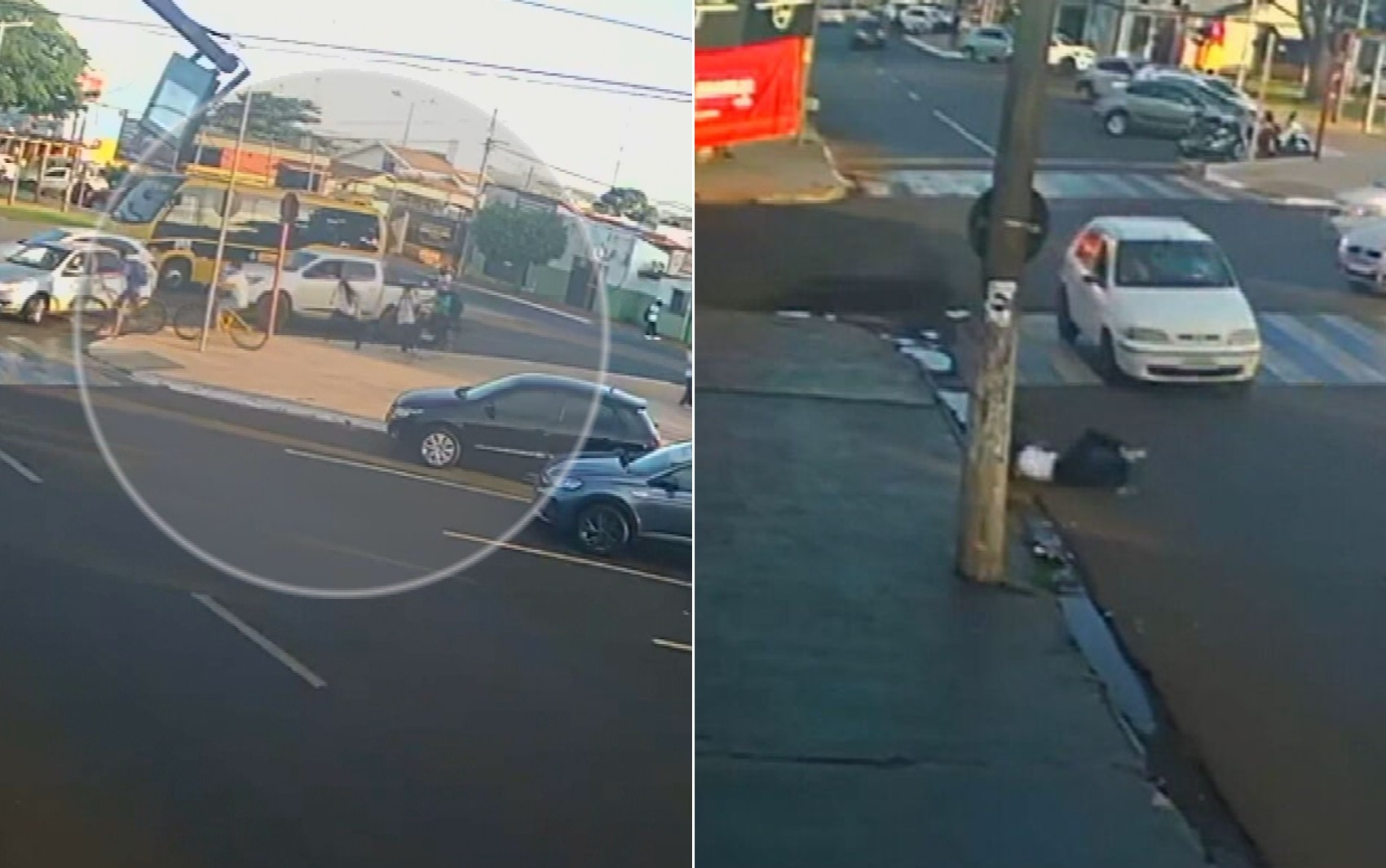 Menina é arremessada por carro ao atravessar faixa de pedestres na saída de escola em Rio Verde; vídeo