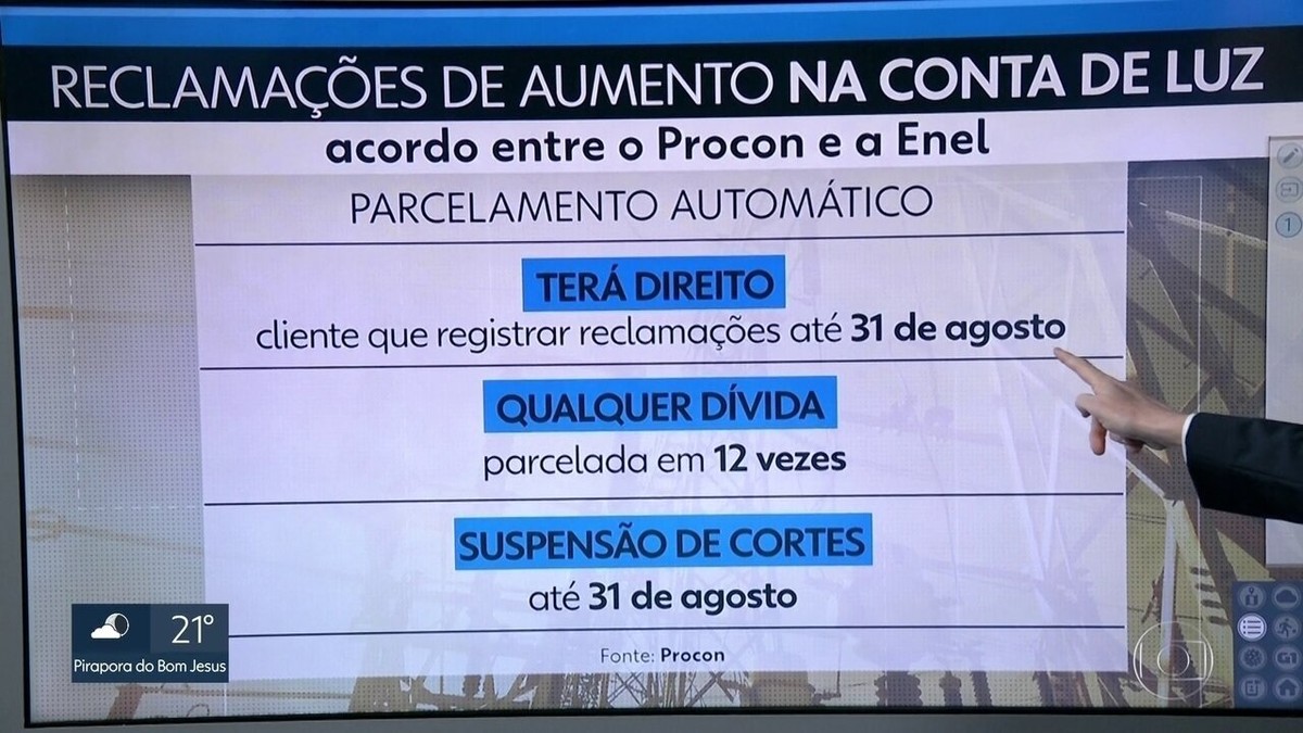 Após acordo, Enel vai parcelar automaticamente contas de consumidores com  reclamação no Procon-SP, São Paulo