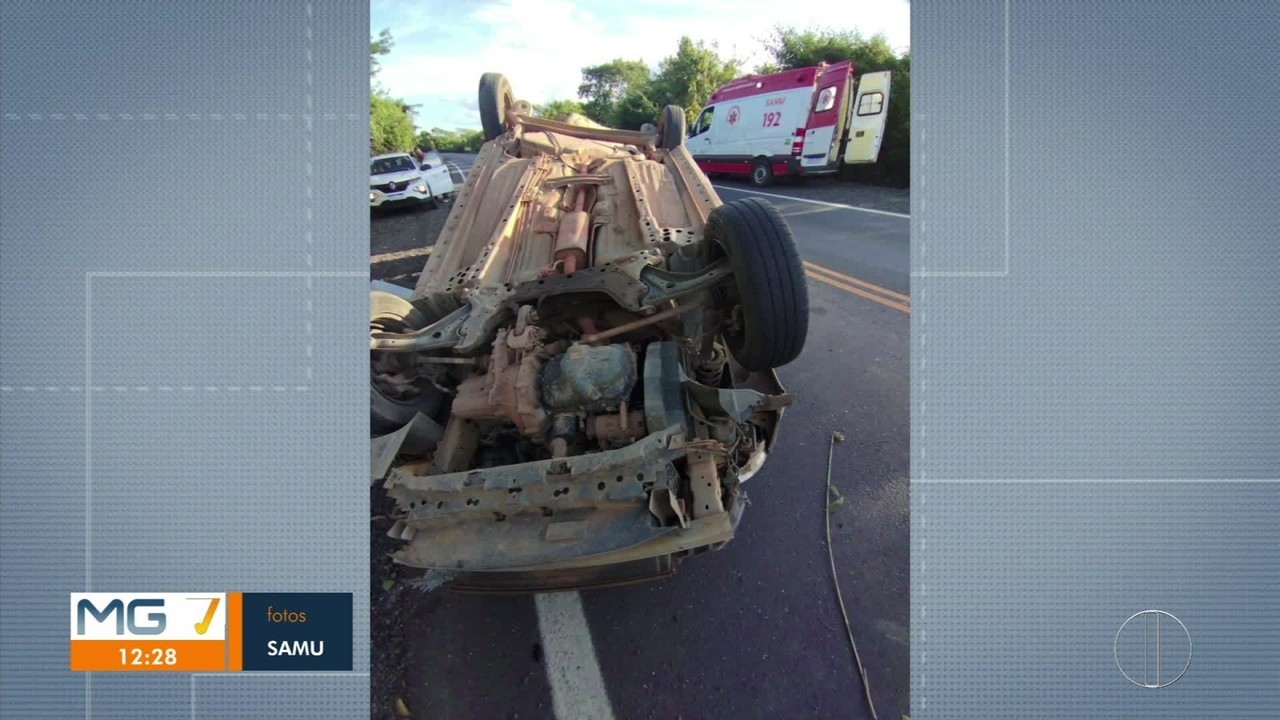 Três pessoas ficam feridas em batida entre dois carros na MGC-122