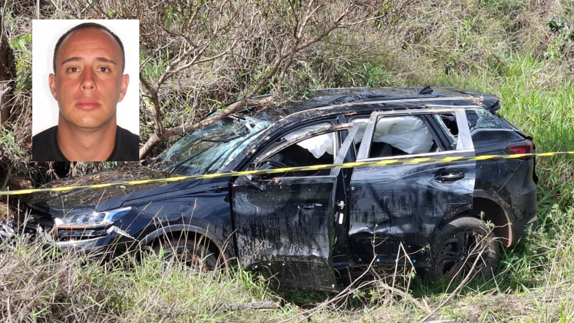 Homem em fuga atira contra a polícia, capota carro e morre na SP-300, em Botucatu