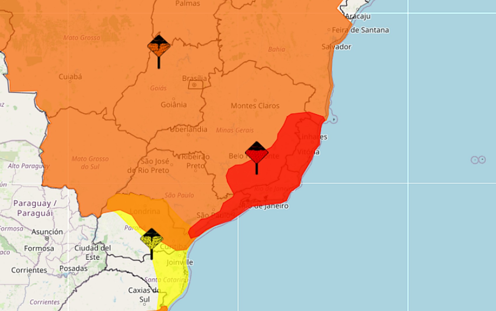 Inmet mantém alertas de chuvas intensas com risco de alagamentos e deslizamentos no Sul de Minas