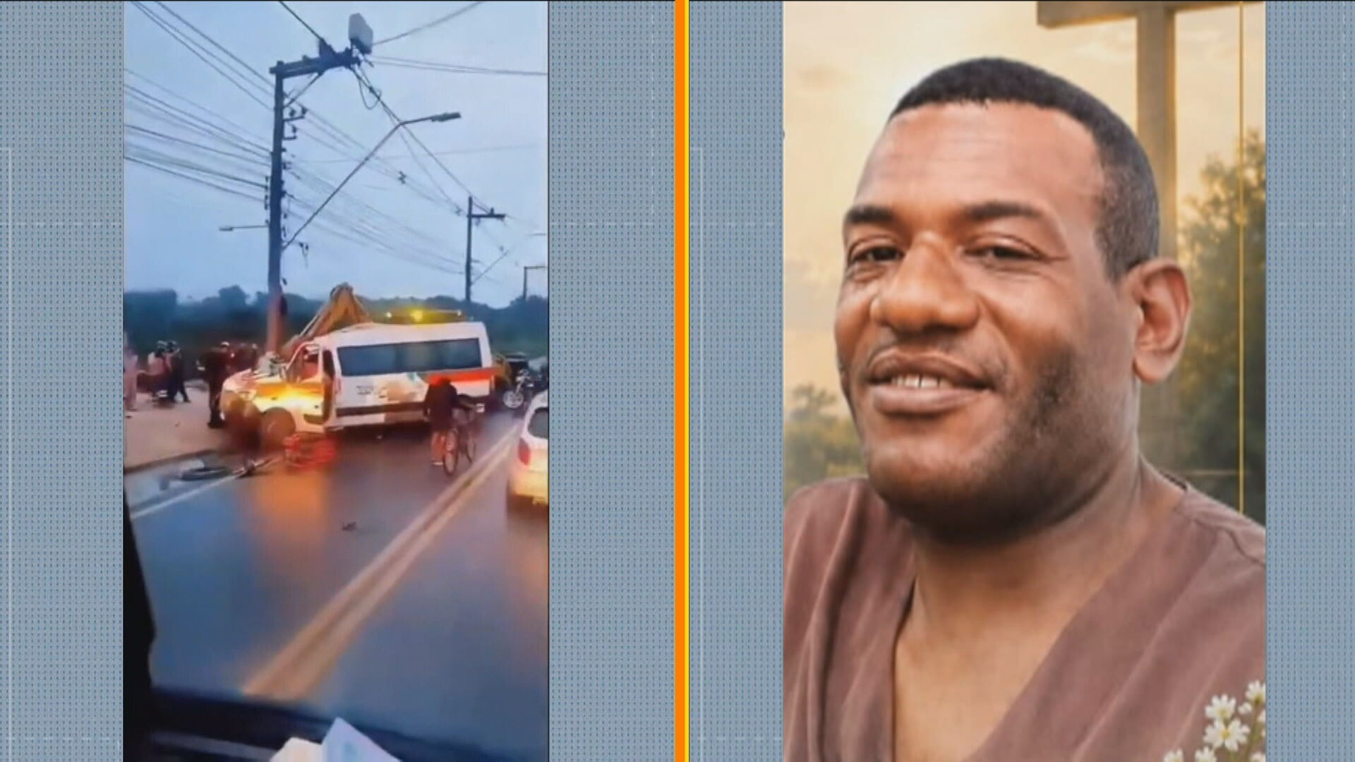 Passageiro morre e 5 pessoas ficam feridas após retroescavadeira atingir van em Nova Iguaçu