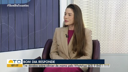 Médica tira dúvidas sobre câncer de mama no Bom Dia Responde