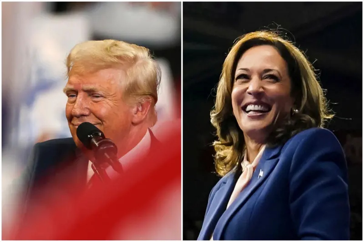 Pesquisa aponta Kamala com 49s intenções de voto nos EUA, enquanto Trump tem 45%, diz jornal