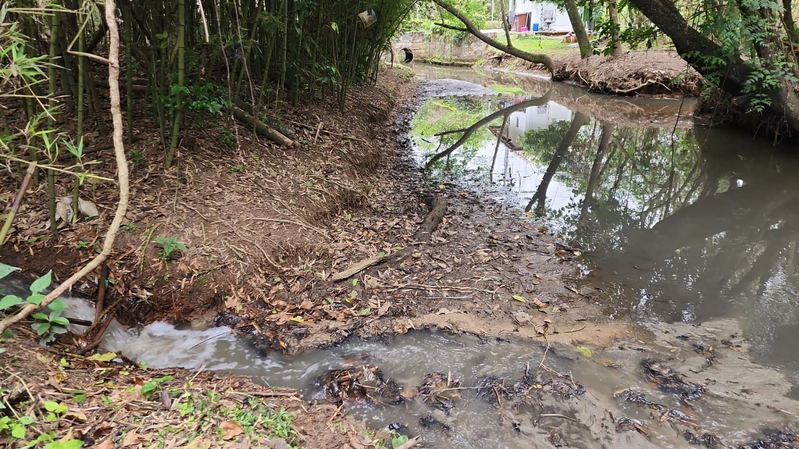 Esgoto vaza na Lagoa da Conceição durante manobra na rede e morador relata 'cachoeira' em Florianópolis