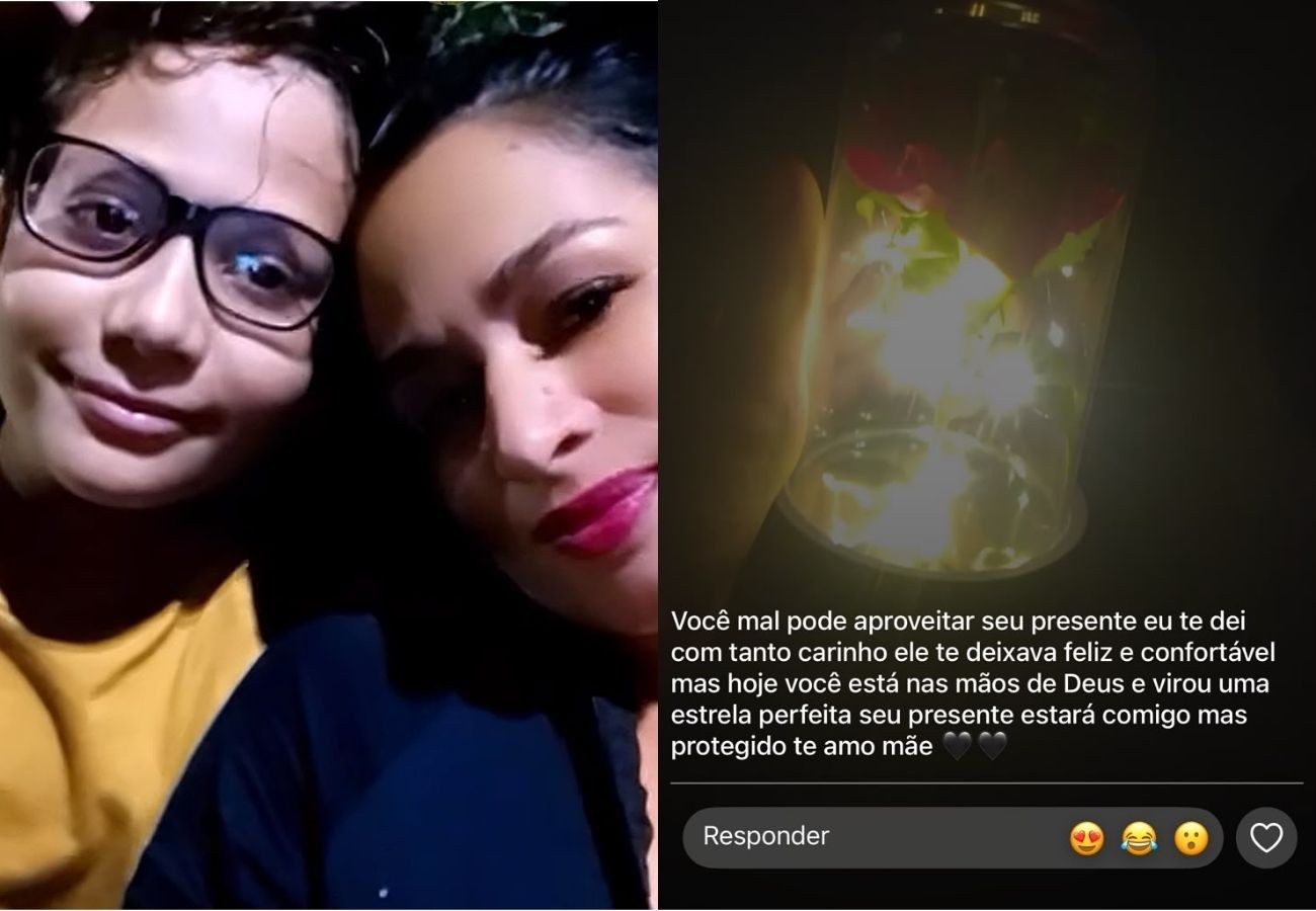 Filho de 11 anos coloca abajur em caixão durante enterro da mãe morta em acidente: 'Tinha medo do escuro', diz irmã