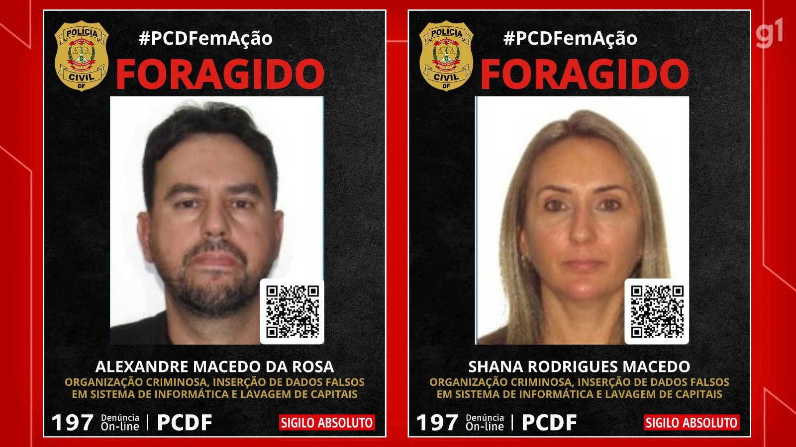Casal e outros três investigados por fraude no sistema do Detran-DF são considerados foragidos; veja quem são