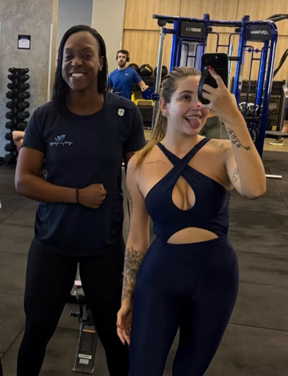 A personal trainer Geisi (à esq.) e Cauany (à dir). — Foto: Arquivo Pessoal