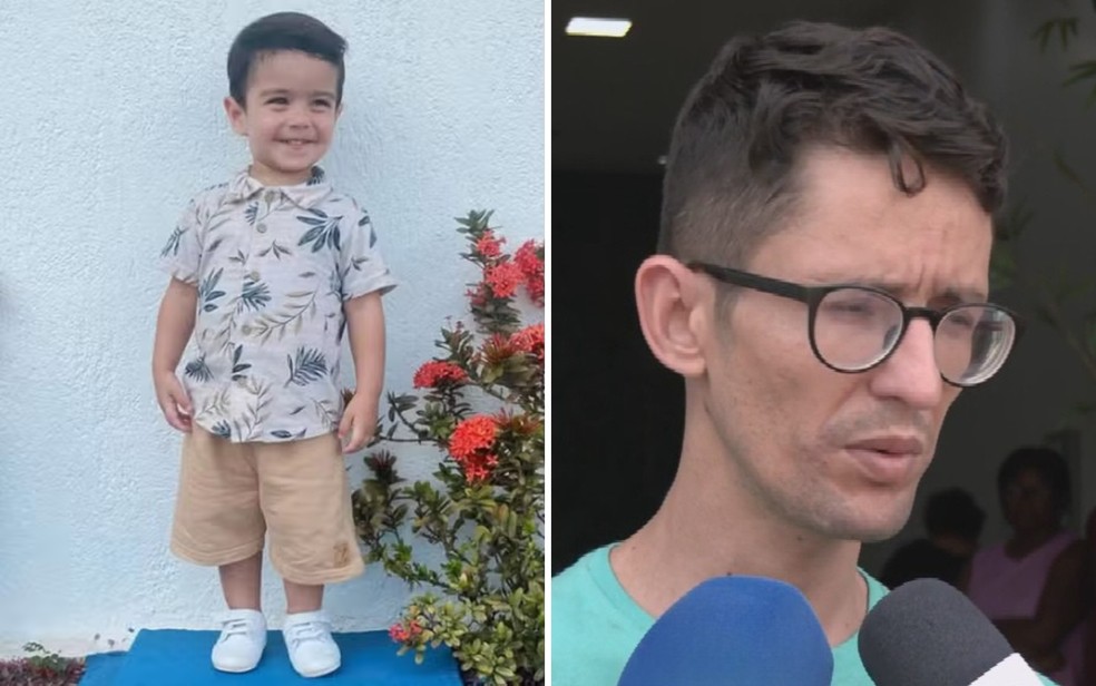 Pai de menino que morreu trancado em carro diz que descobriu morte após ser chamado a hospital: 'Choque' — Foto: Reprodução/TV Anhanguera