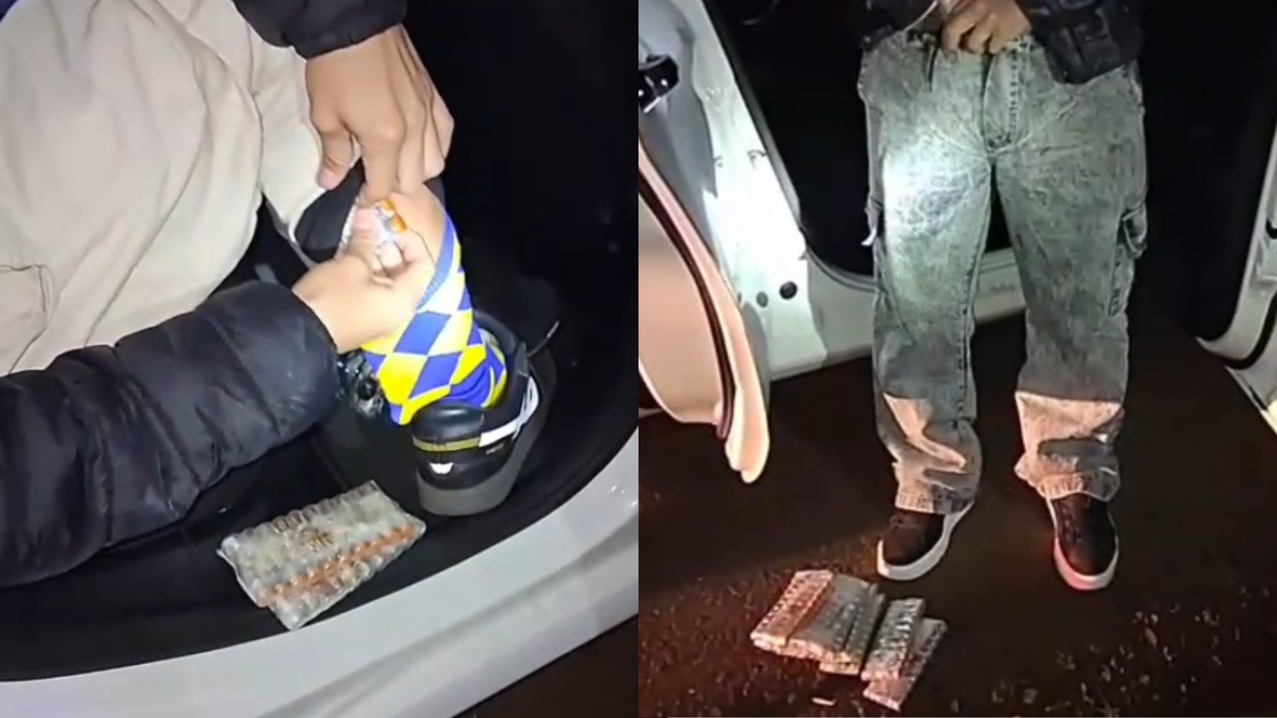 VÍDEO: Pai, filhos e sobrinho são presos com emagrecedores escondidos em meias e cuecas no Paraná