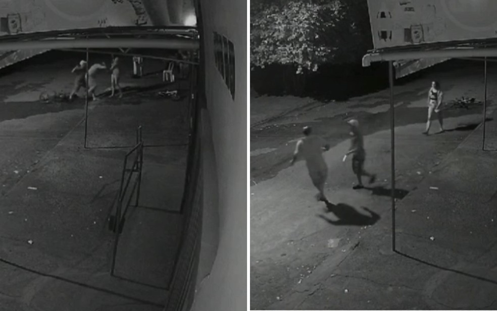 Casal mata homem no meio da rua após briga de bar — Foto: Reprodução/TV Anhanguera