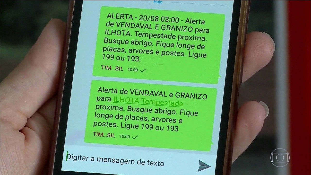 Novo sistema de alerta de desastres
começa a operar em 4 de dezembro no Sul e Sudeste, diz Anatel