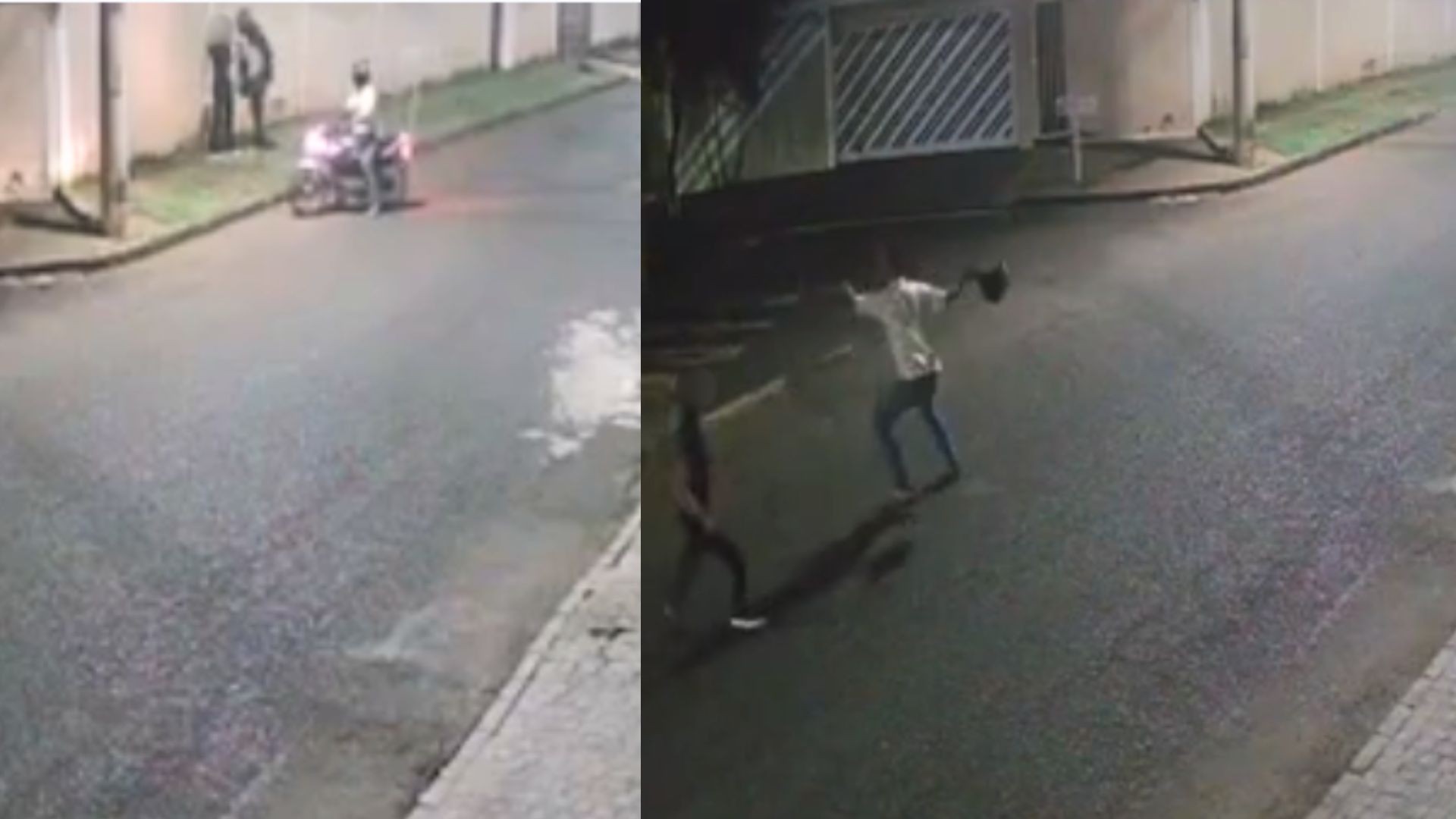 Adolescente derruba assaltante de moto e briga no meio da rua durante roubo de celular em Uberlândia; VÍDEO