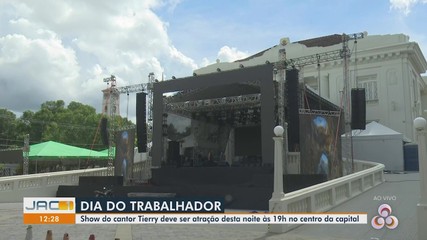 Show do cantor Tierry deve ser atração desta noite às 19h no centro da capital
