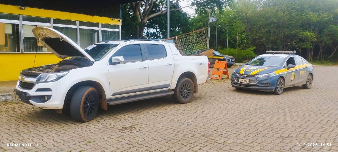 Caminhonete furtada em São Paulo é recuperada pela PRF na BR-251