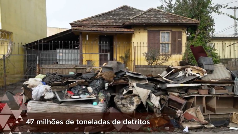 Lixo gerado por cheia no Rio Grande do Sul chega a 47 milhões de toneladas