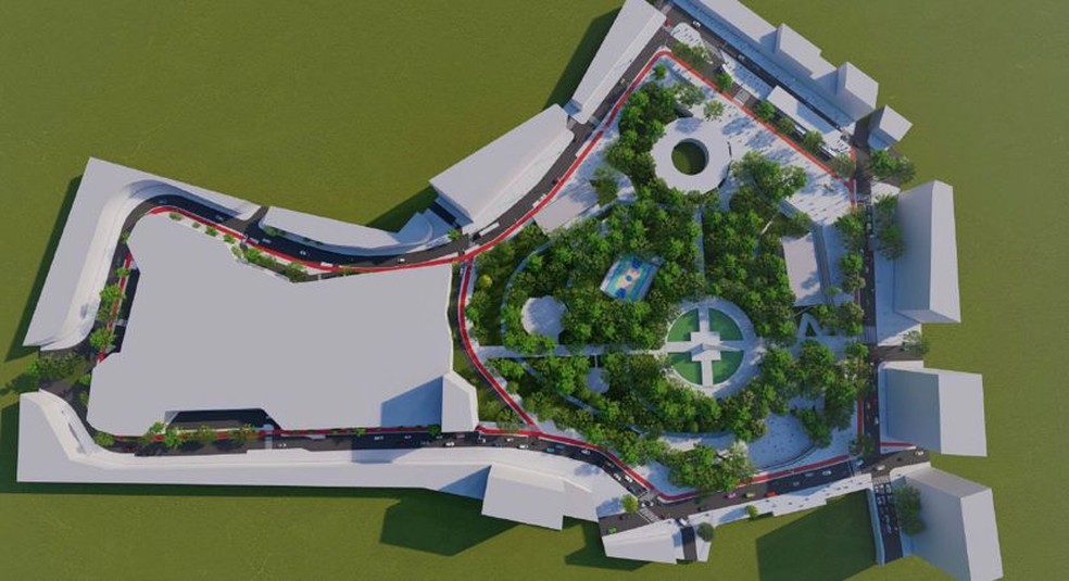 Projeto de requalificação do Açude Novo integrada ao Parque do Povo — Foto: Divulgação / PMCG